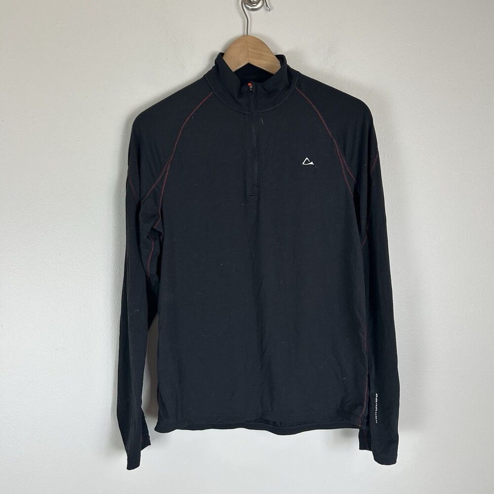 Merino Blend by Paradox Top S Black 1/4 Zip Long Sleeve Base Layer DriRelease